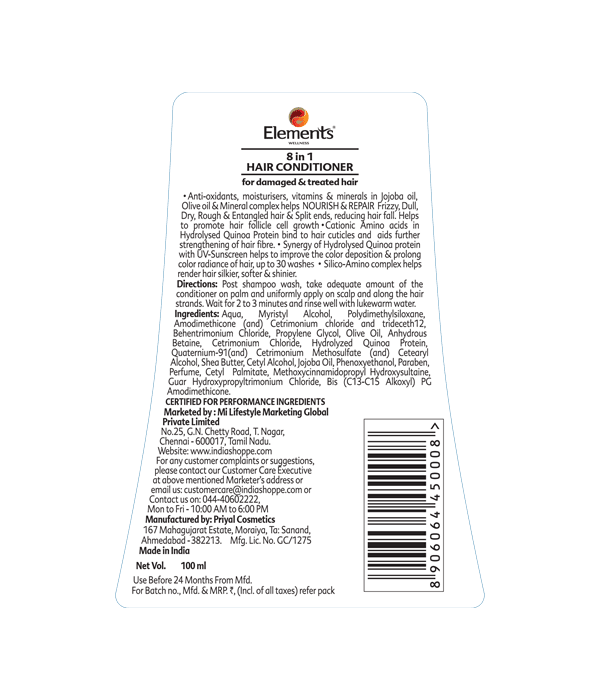Elements Wellness 8 in 1 Hair Conditioner (100ml) - Image 2