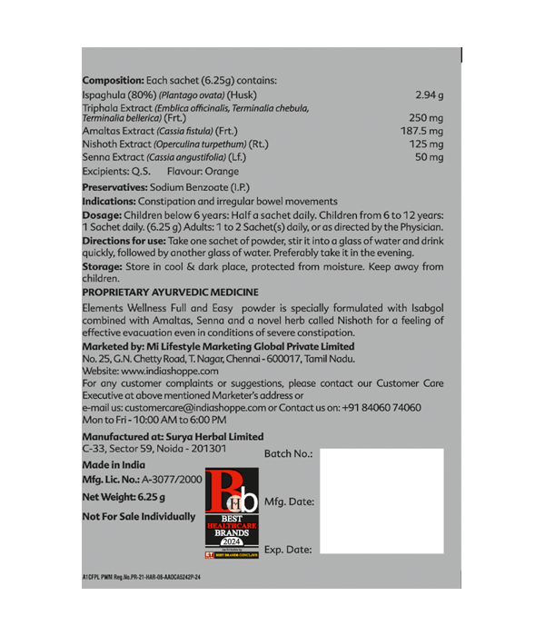Elements Wellness Full And Easy Powder (10 Sachets) - Image 2