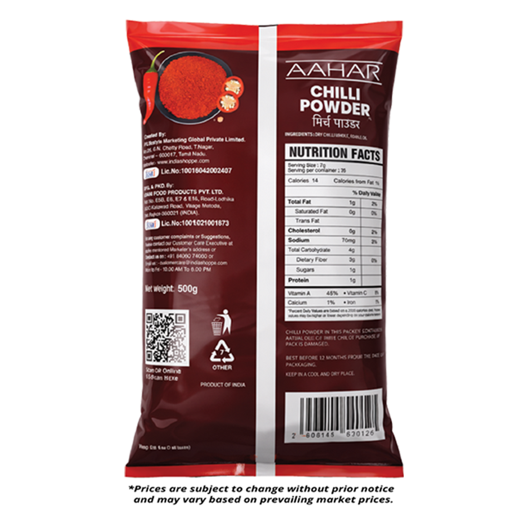 Aahar Chilli Powder (500g) - Image 2