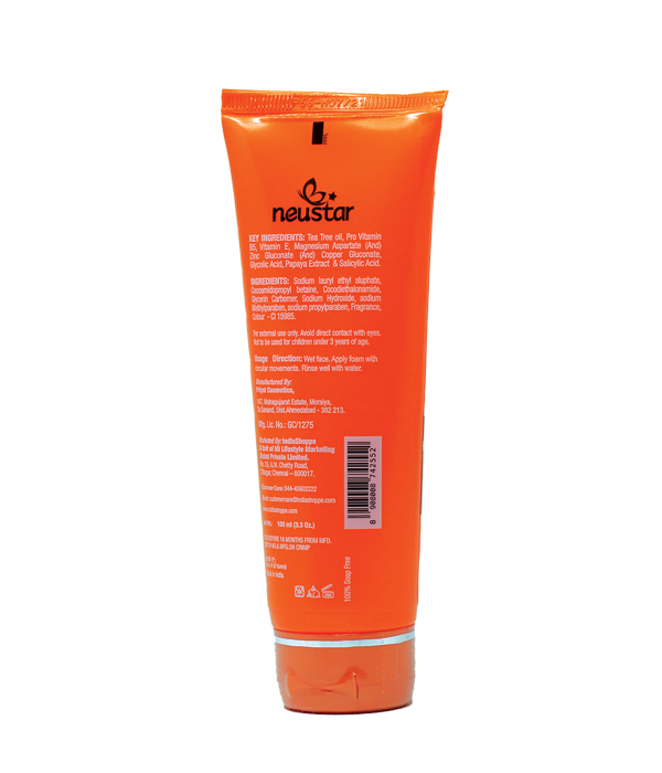 Neustar Papaya Face Wash (100ml) - Image 2