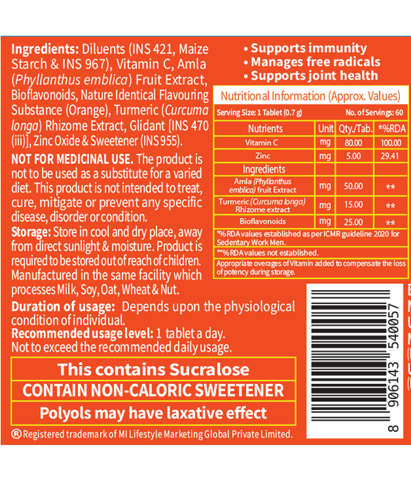 ON&ON Vitamin C (90 Chewable Tablets) - Image 2